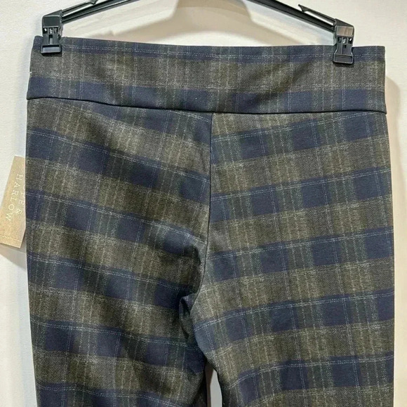 HOPE & HARLOW PULL-ON PLAID PRINT SLIM ANKLE PANTS SIZE MEDIUM - Picture 9 of 11